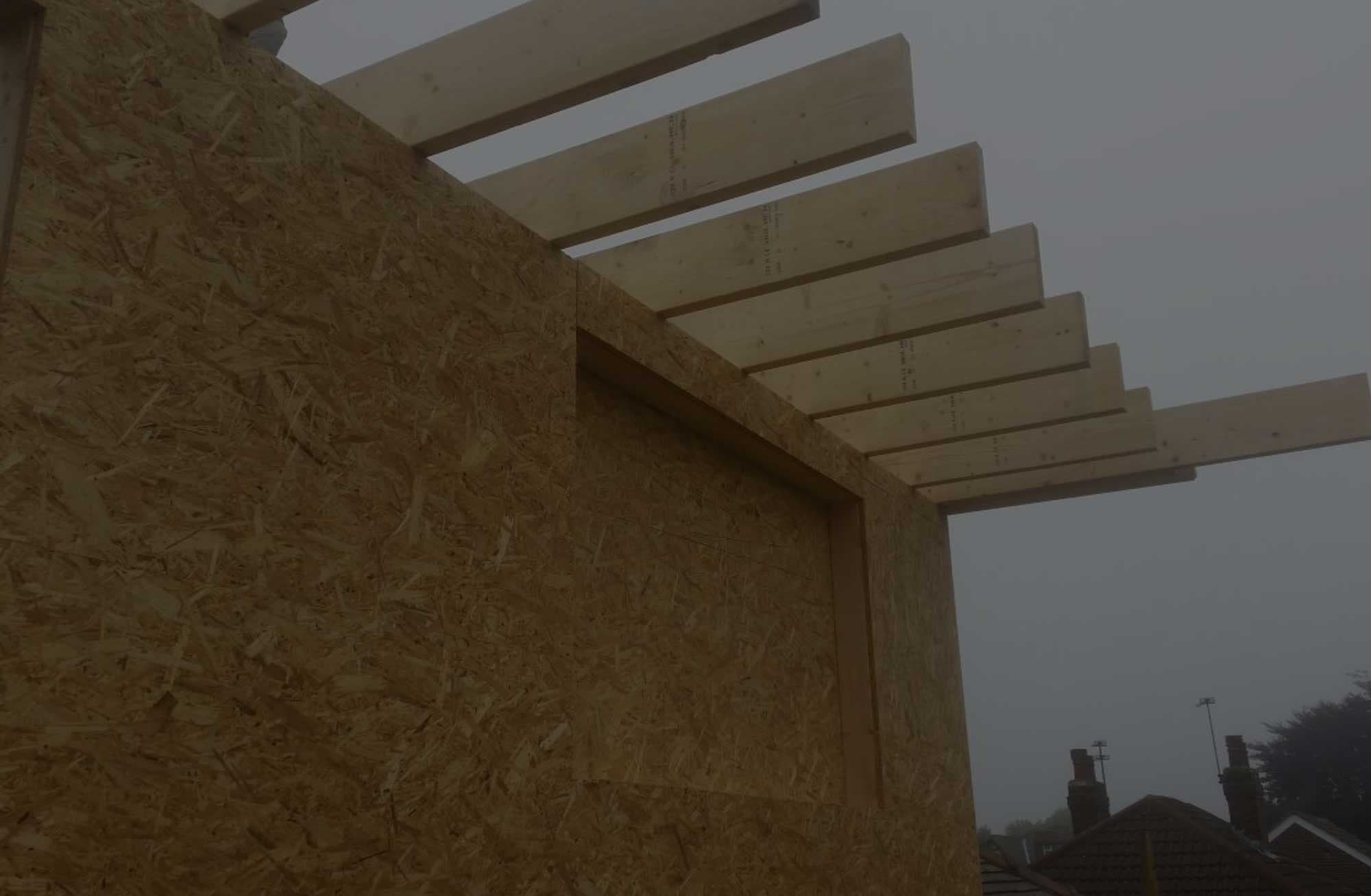 Dormer loft conversion timber framing by MW Lofts in Leeds
