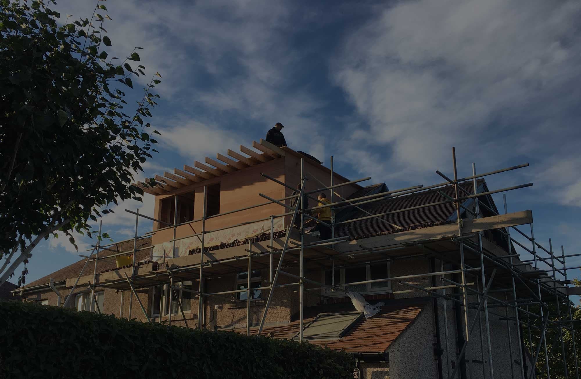 MW Lofts dormer loft conversion under construction in Leeds